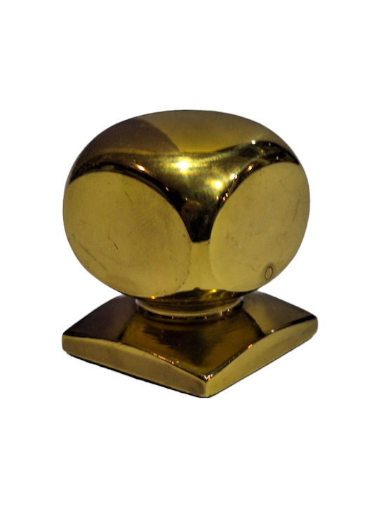 Italian Brass Furniture Knob Omp Porro 11408-000-20a1 1 Piece Glossy Gold Diameter 25