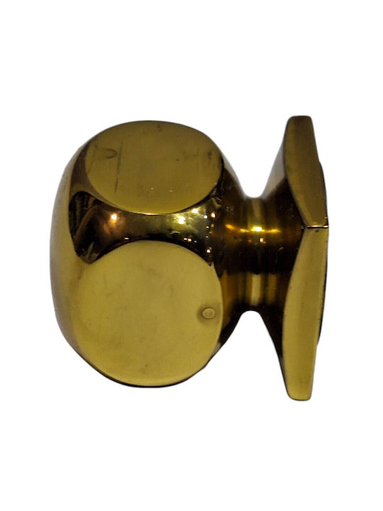 Italian Brass Furniture Knob Omp Porro 11408-000-20a1 1 Piece Glossy Gold Diameter 25