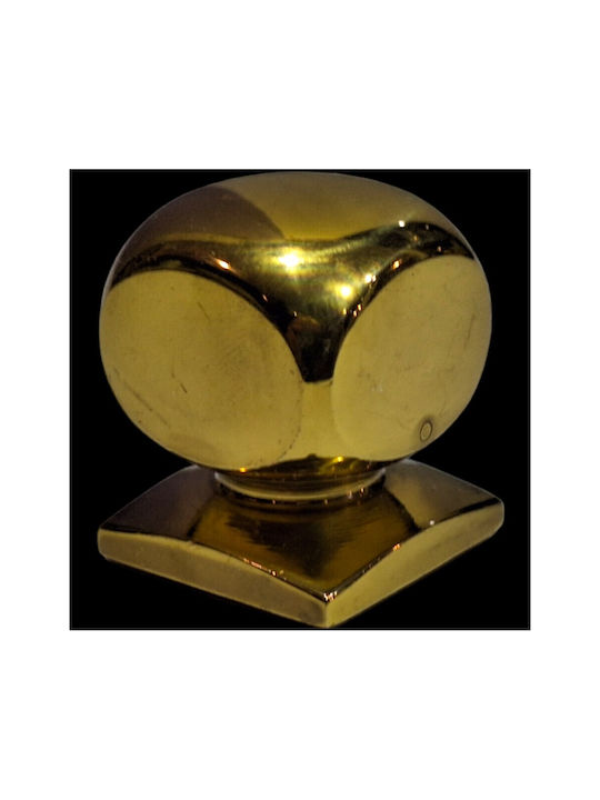 Italian Brass Furniture Knob Omp Porro 11408-000-20a1 1 Piece Glossy Gold Diameter 25