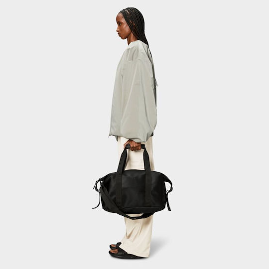 Rains Hilo Weekend Bag Small Σακ Βουαγιάζ 18lt Black Grain Υφασμάτινο Μ40xΠ20xΥ23εκ.