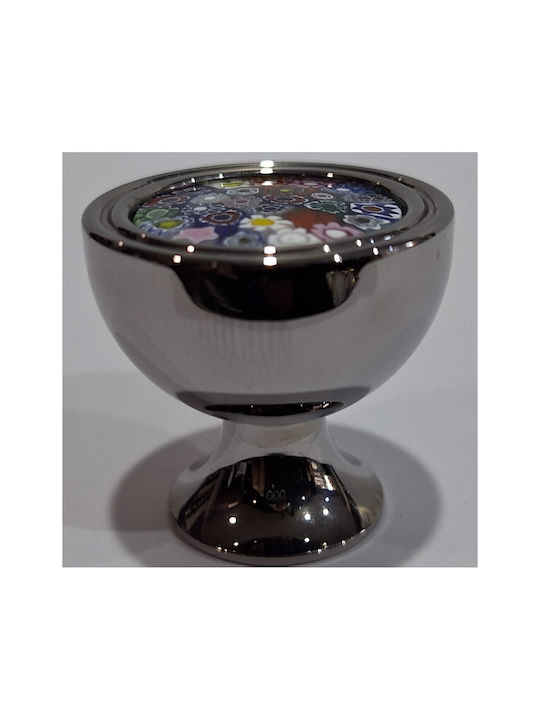 Crystal Handmade Italian Furniture Knob Omp Porro 11421-oro1 Dia 27 Chrome Glossy Mourano