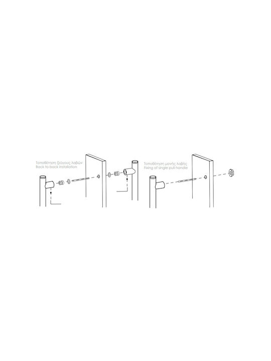 Möbelgriff Außentür Φ25 Inox Matt 04.42 Ινοχ 304
