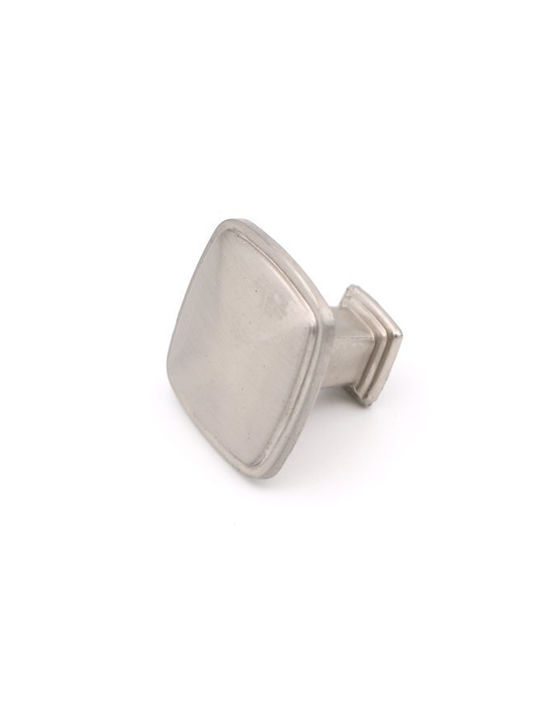 Square Knob Finetto Art 822 30x30mm Satin Nickel 256-822#bsn#22