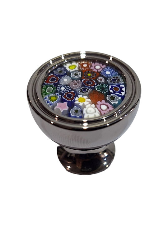Crystal Handmade Italian Furniture Knob Omp Porro 11421-oro1 Dia 27 Chrome Glossy Mourano
