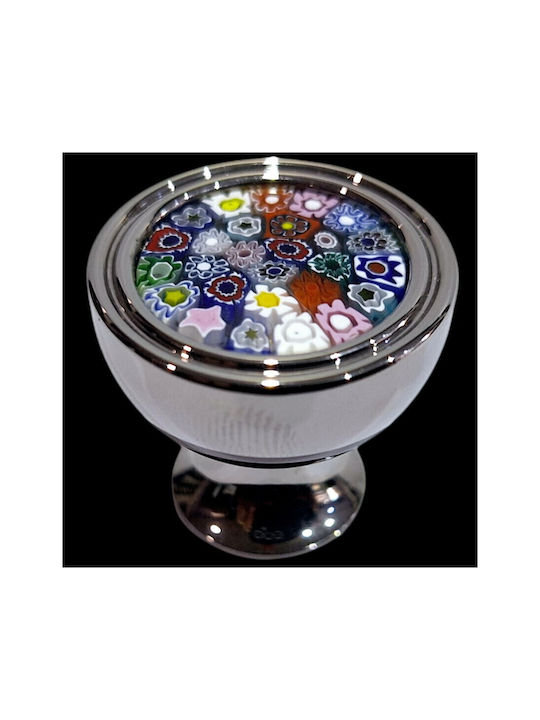 Crystal Handmade Italian Furniture Knob Omp Porro 11421-oro1 Dia 27 Chrome Glossy Mourano