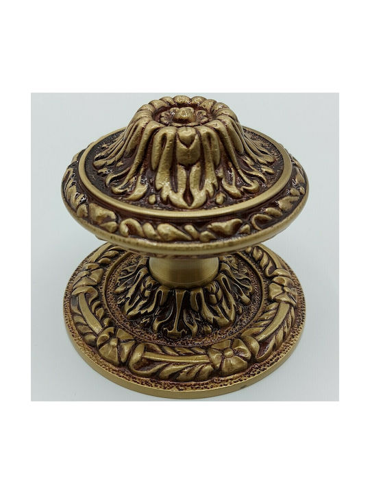 Spanisches Messing-Münzstück für Vordertür Coba 4874-000-20α1 Matt Gold Maße 70×70×61 Mm
