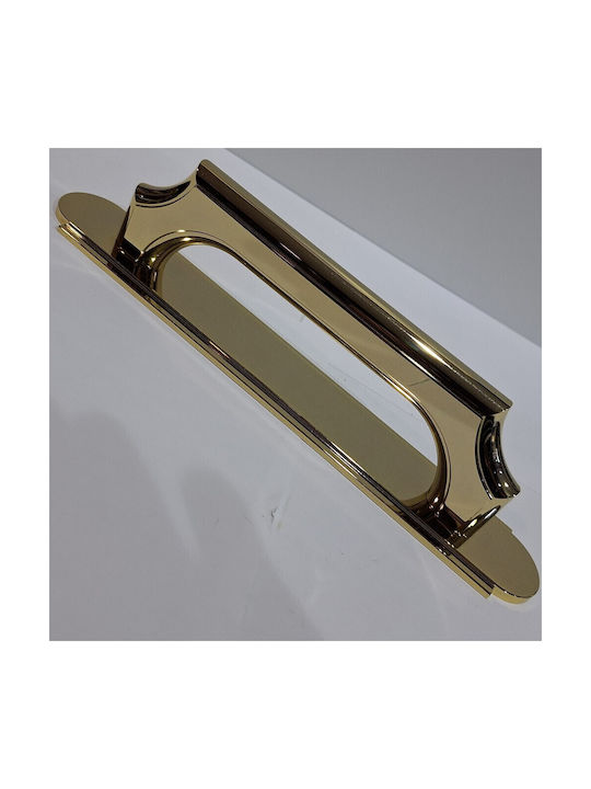 Italian Bronze Handmade Front Door Handle Acm 11272-178-24k Gold-Polished Dimension 17.8cm