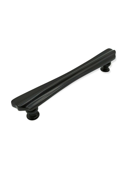 Spanish Brass Front Door Handle Mestre 10551-12b1 Matte Black Diameter 20.0cm