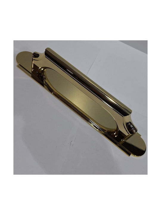 Italian Bronze Handmade Front Door Handle Acm 11272-178-24k Gold-Polished Dimension 17.8cm