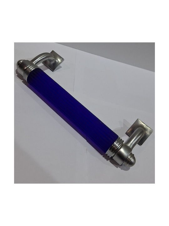 Italian Bronze Front Door Handle Steel Nova 4244-217-10c1 Mourano Crystal Length 21.7cm