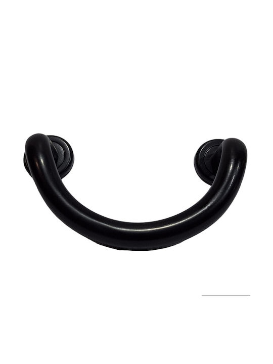 Italian Brass Front Door Handle Nestori 10549-arg1 Black Matte Size 17.0cm