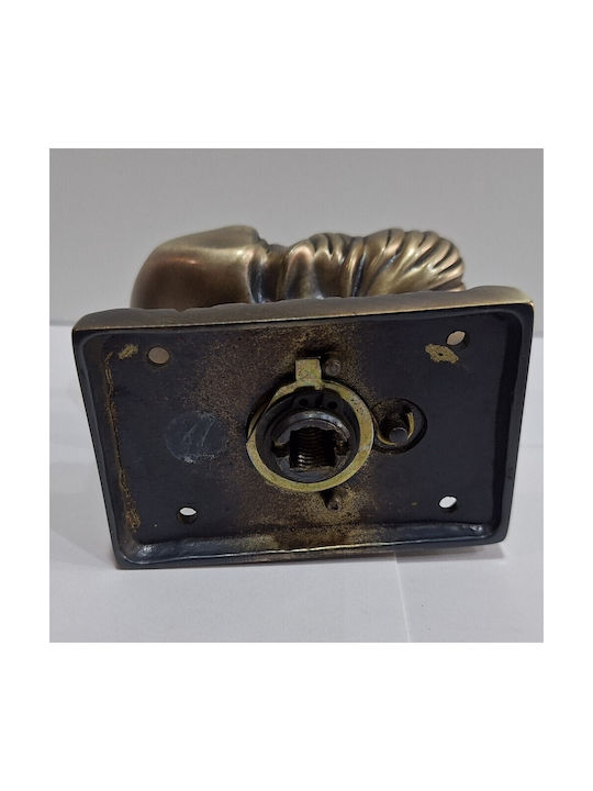 Italian Brass Front Door Knob Salice Paolo 4883-arg Antiqued Silver