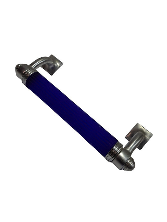 Italian Bronze Front Door Handle Steel Nova 4244-217-10c1 Mourano Crystal Length 21.7cm