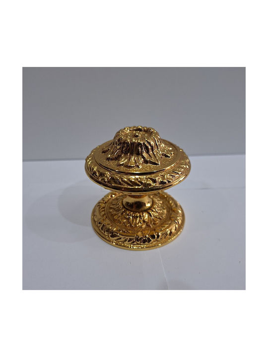 Spanischer Messing-Knopf Für Vordertür Coba 4876-oro2 Gold 24k Maße 70×70×65 Mm