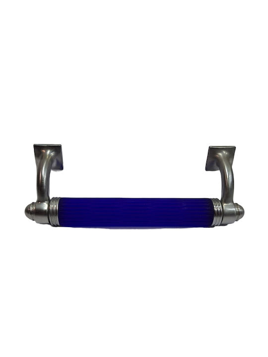 Italian Bronze Front Door Handle Steel Nova 4244-217-10c1 Mourano Crystal Length 21.7cm