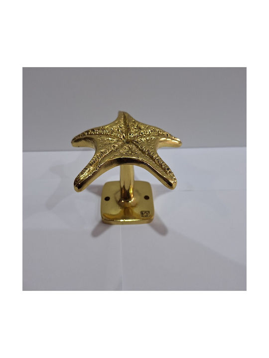 Handgefertigter Kupfer Spanischer Türknopf Coba 4885-Gold Hochglanz Maße 90 × 90 × 75 Mm