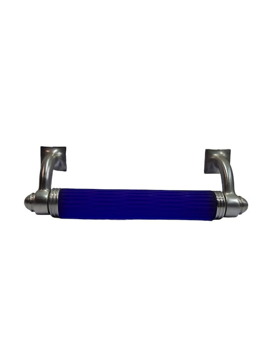 Italian Bronze Front Door Handle Steel Nova 4244-217-10c1 Mourano Crystal Length 21.7cm