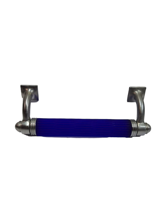Italian Bronze Front Door Handle Steel Nova 4244-217-10c1 Mourano Crystal Length 21.7cm