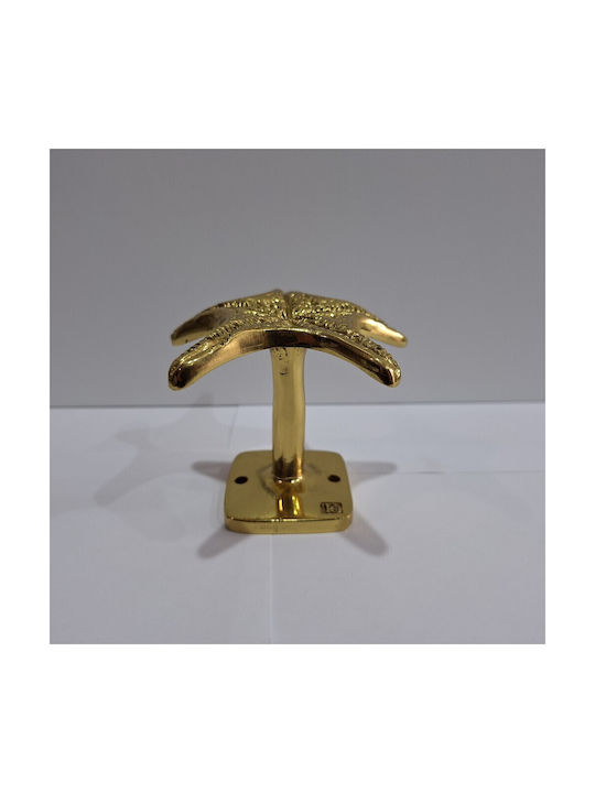 Handgefertigter Kupfer Spanischer Türknopf Coba 4885-Gold Hochglanz Maße 90 × 90 × 75 Mm