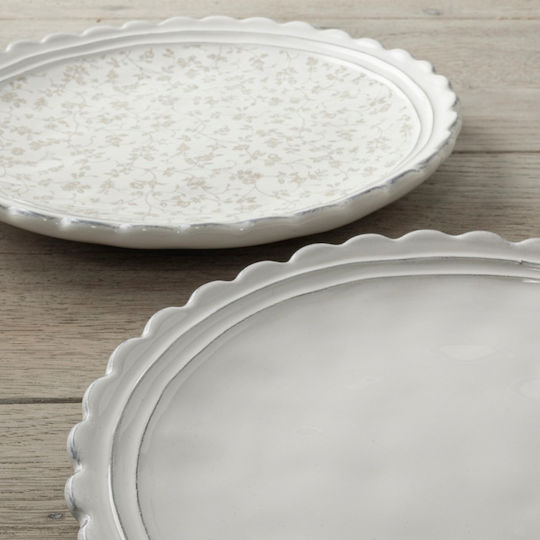 Laura Ashley Artisan Чиния Пустинята Керамика Бял с Диаметър 20см