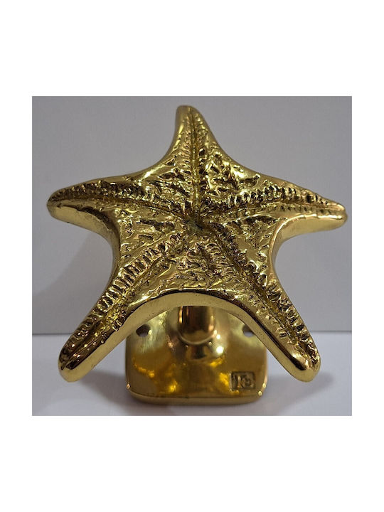 Handgefertigter Kupfer Spanischer Türknopf Coba 4885-Gold Hochglanz Maße 90 × 90 × 75 Mm