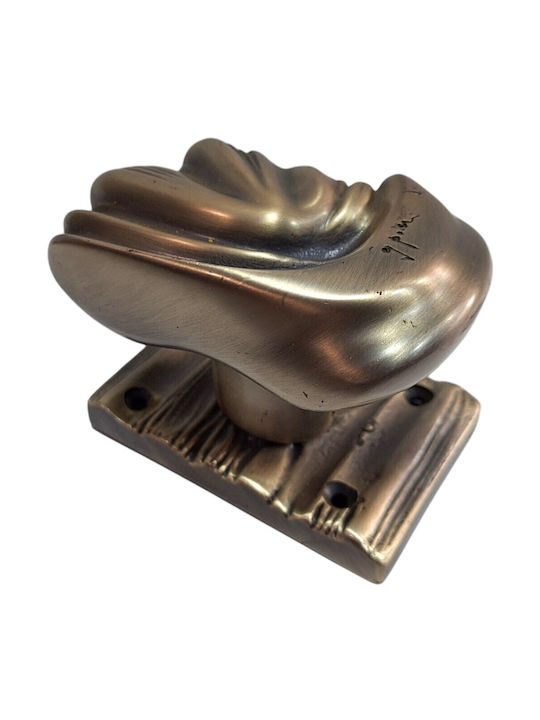 Italian Brass Front Door Knob Salice Paolo 4883-arg Antiqued Silver