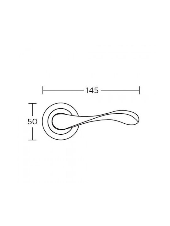 Rosette Hebel N425 Matt Antik 145mm Stück Links Vordertür