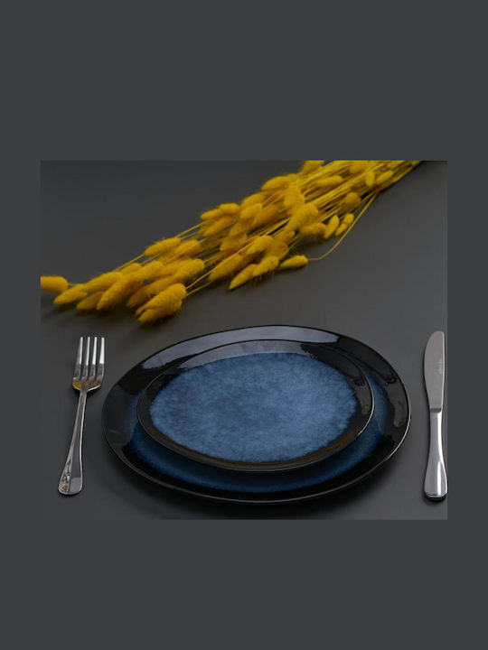 Set 4 Oval Ceramic Plates 28 Cm Serenity