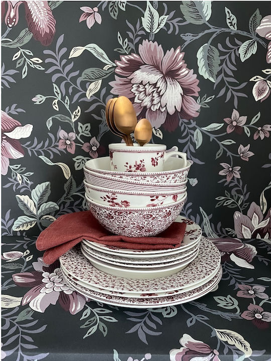 Laura Ashley Πιάτο Γλυκού από Πορσελάνη Λευκό με Διάμετρο 20cm 4τμχ