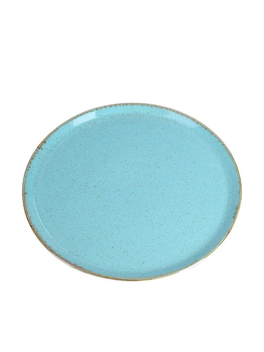 Porland Plate Shallow made of Porcelain Blue with Diameter 28cm