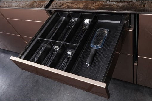 Agoform Разделители за чекмеджета Пластмаса в Черен Цвят 48x35x6см