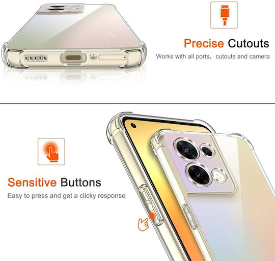 Back Cover Silicon Transparent (Oppo Reno8)