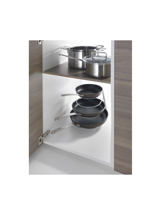 Metaltex Canyon Kitchen Organizer Racks Metallic in Silver Colour 23x27x23cm