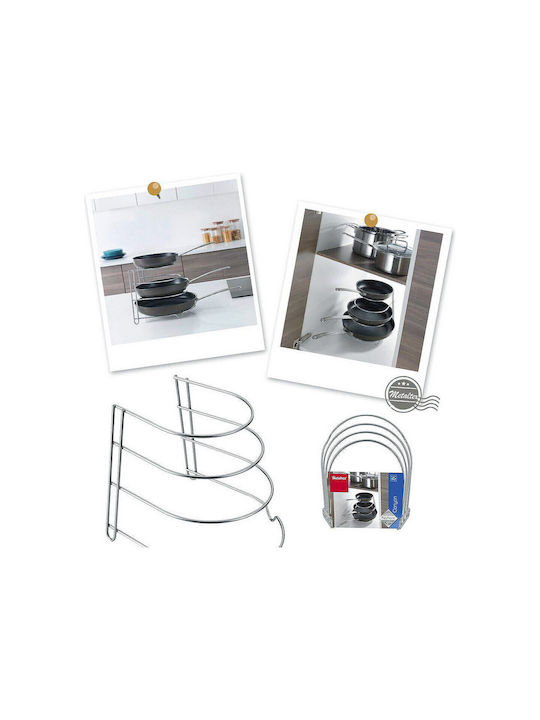 Metaltex Canyon Kitchen Organizer Racks Metallic in Silver Colour 23x27x23cm