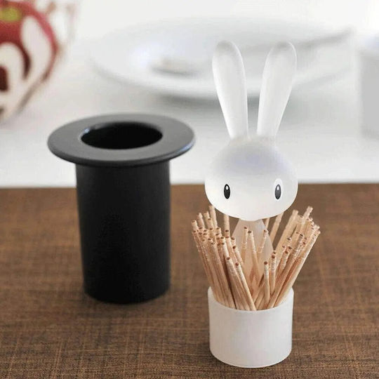 Alessi Alessi Zahnstocher-Etui Magic Bunny Kunststoff 7x7x14cm Schwarze