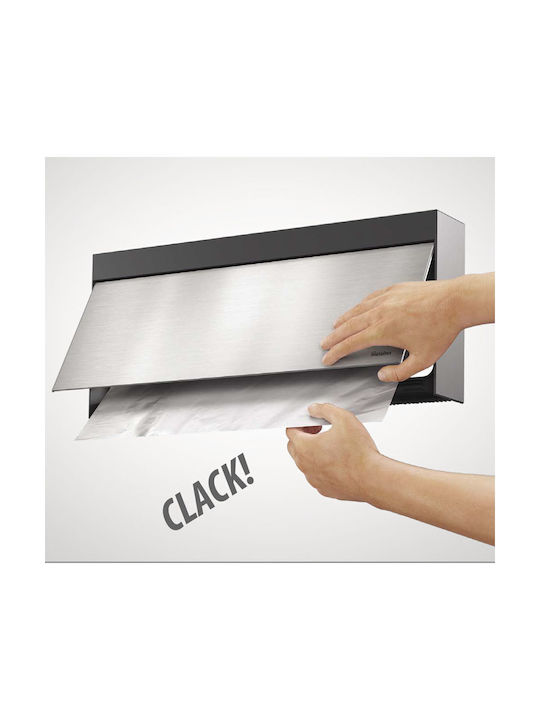 Metaltex Tango Wall Mounted Metallic Silver Paper Towel Holder 37.5x24.4x7cm 254412