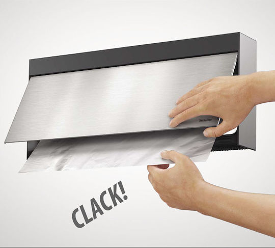 Metaltex Tango Държач за Хартиени Кърпички Стенен Метален Сребрист 37.5x24.4x7см 254412