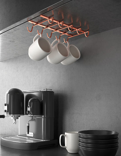 Metaltex Βάση για Κούπες My Mug Μεταλλική 28x6x6εκ. Ροζ Χρυσό