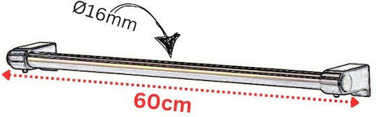 Tekno-Tel Bucătărie Hangers Metalice 60cm 5 Bucăți Negre