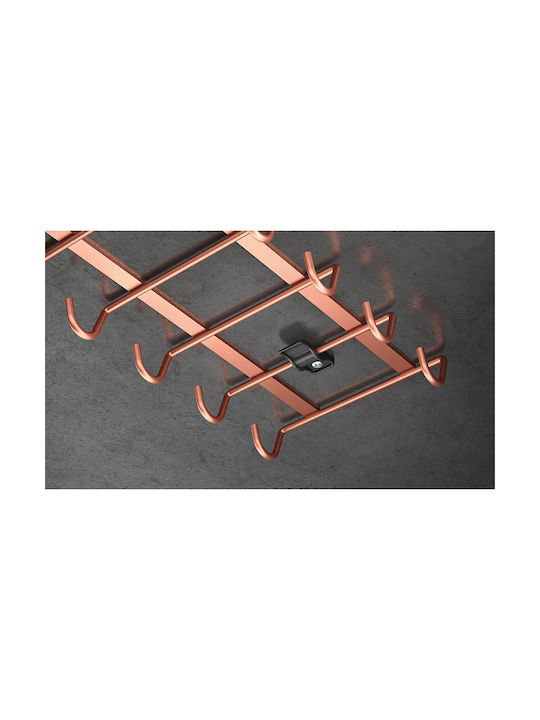 Metaltex My Mug Metallic Mug Stand 28x6x6cm Rose Gold