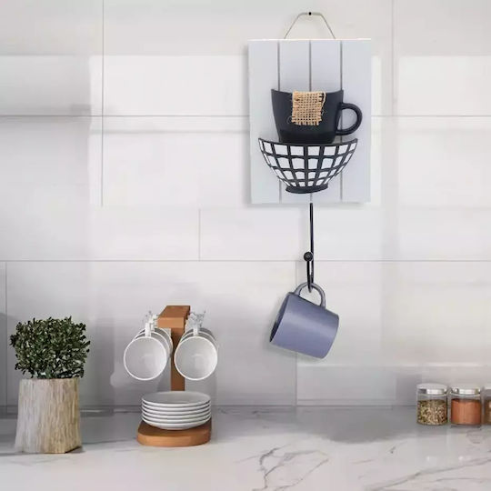 Uncle George Wooden Kitchen Hanger 10x19x19cm White