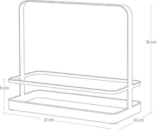 Yamazaki Tabletop Metal Base 21x18x18cm Black