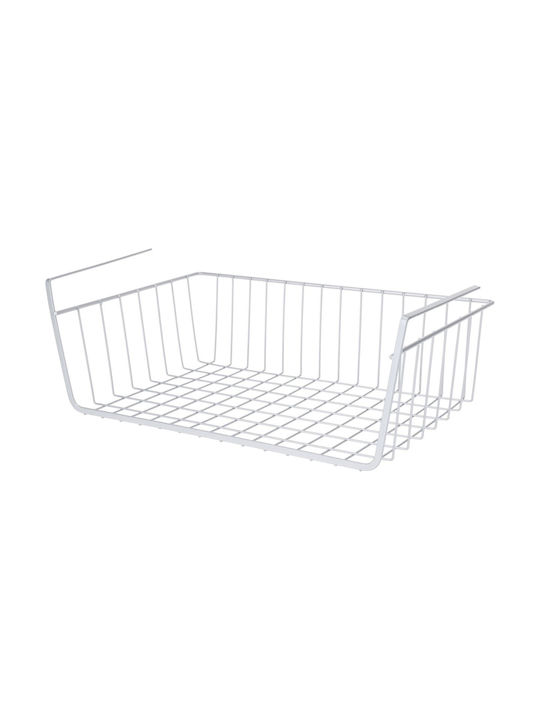 Κρεμαστό Ράφι Μεταλλικό 40x25.5x14.3εκ. Ασημί