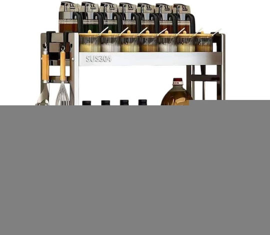 Επιτραπέζια Βάση Inox 40x41x132εκ. Ασημί