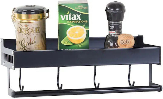 Metallic Kitchen Hanger 30x13x11cm Black