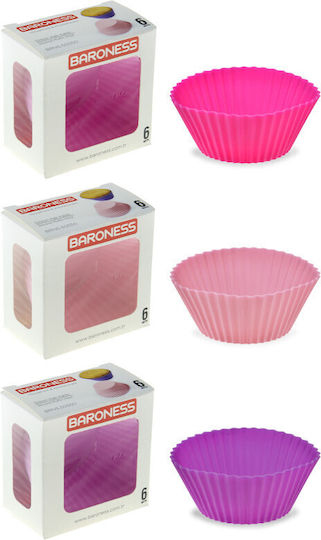 Viosarp No Coating Silicone Cupcakes & Muffins Baking Pan 6pcs 14807