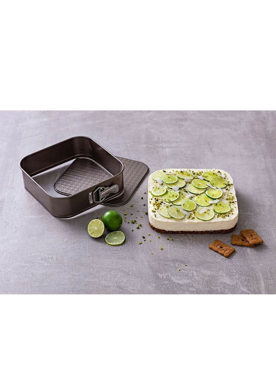 Pyrex Asimetria Backform Torte Aluminium mit abnehmbarem Boden 24x24cm 1cm