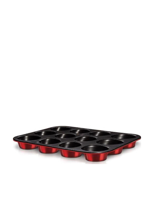 Berlinger Haus Metallic Line Φόρμα Ζαχαροπλαστικής για Cupcakes/Muffins 12 Θέσεων 35x26.5x3εκ.