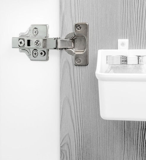 Μεντεσες Emuca Κουμπωτος Ακραιος Φρενο Inox Τακακι Διπλη Ρυθμιση 223-1065007ino