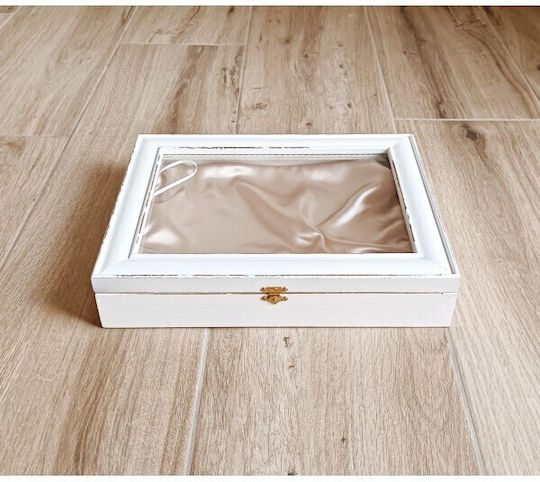 Wooden Stefana Box 33x26.5x6.5cm Antique Champagne 239-545-48